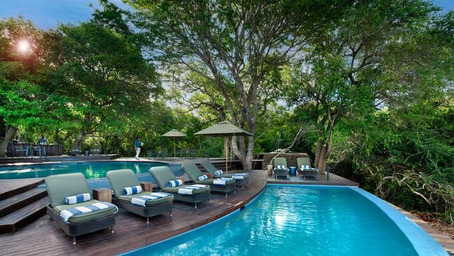 Guests can find respite from the heat in the pool.