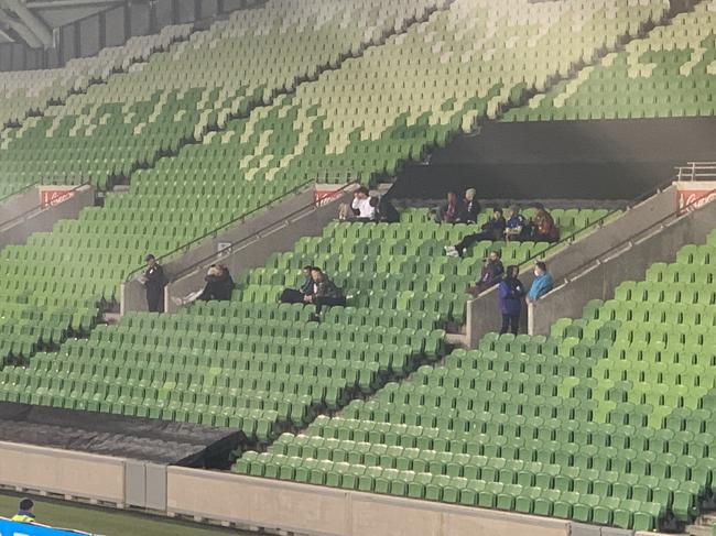 A football fan posted photos of the empty stands. Picture: @j_foreigner/Twitter