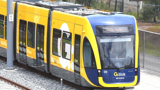 The G: Link train at the Helensvale train station. Picture John Gass