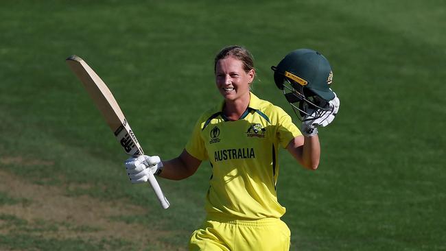 Australian captain Meg Lanning could earn close to $1m per year through Australian cricket and global T20 competitions under the new MOU. Picture: Marty Melville / AFP