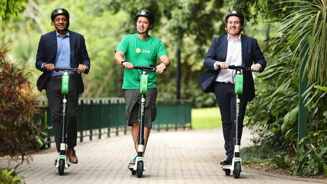 If my experience of burning e-scooter rubber is anything to go by, they’re utterly addictive too. Picture: AAP/Claudia Baxter