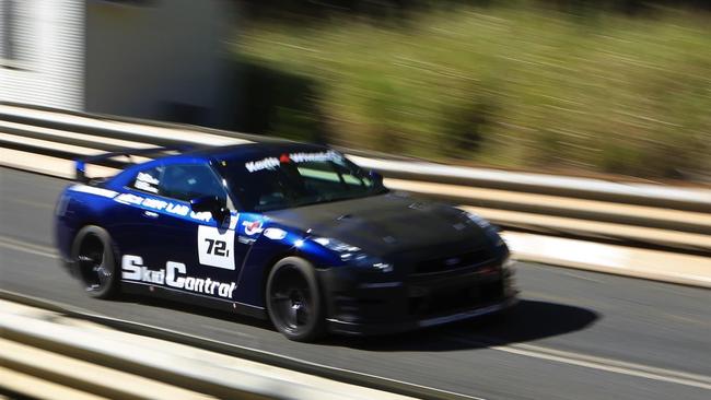 Dylan Cothill driving his Nissan R35 GTR to victory at the 2021 CQ Crane Hire Gold Rush Hill Sprint. Photo: Clint Janson