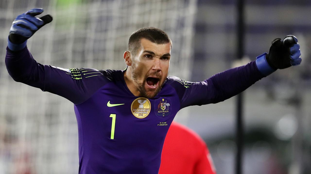 Mat Ryan of Australia celebrates. (Photo by Francois Nel/Getty Images)