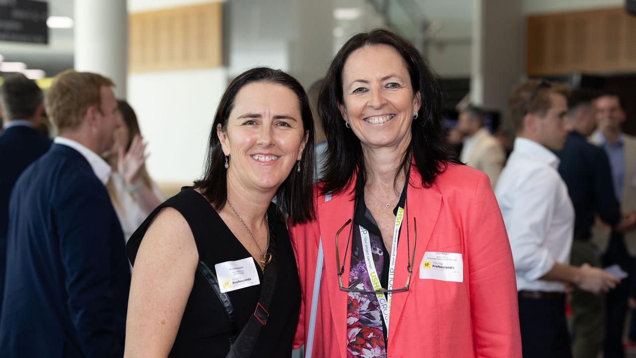 Nicole Anderson, Lisa Ketjen at the YP Gold Coast City Leaders Forum, 2023. Picture: Celeste Humphrey