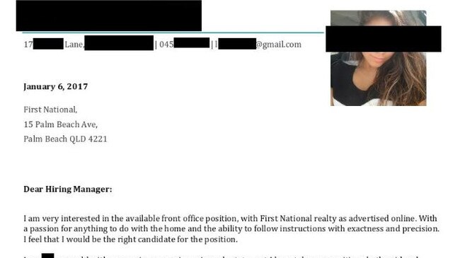 Some examples of the files leaked in an alleged data breach of a website hosted by a recruiting company for First National real estate at Palm Beach and Burleigh Waters. Picture: Supplied.