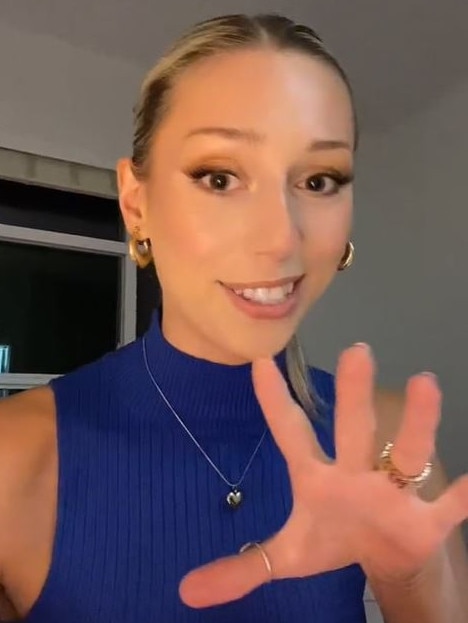 US woman Abby recently went viral after sharing a guy’s ‘infuriating’ reaction when she pulled out of their date for good reason. Picture: TikTok/ab_stinence