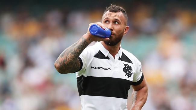 Quade Cooper saw the lighter side of a run in with a fan at a local Brisbane gym.