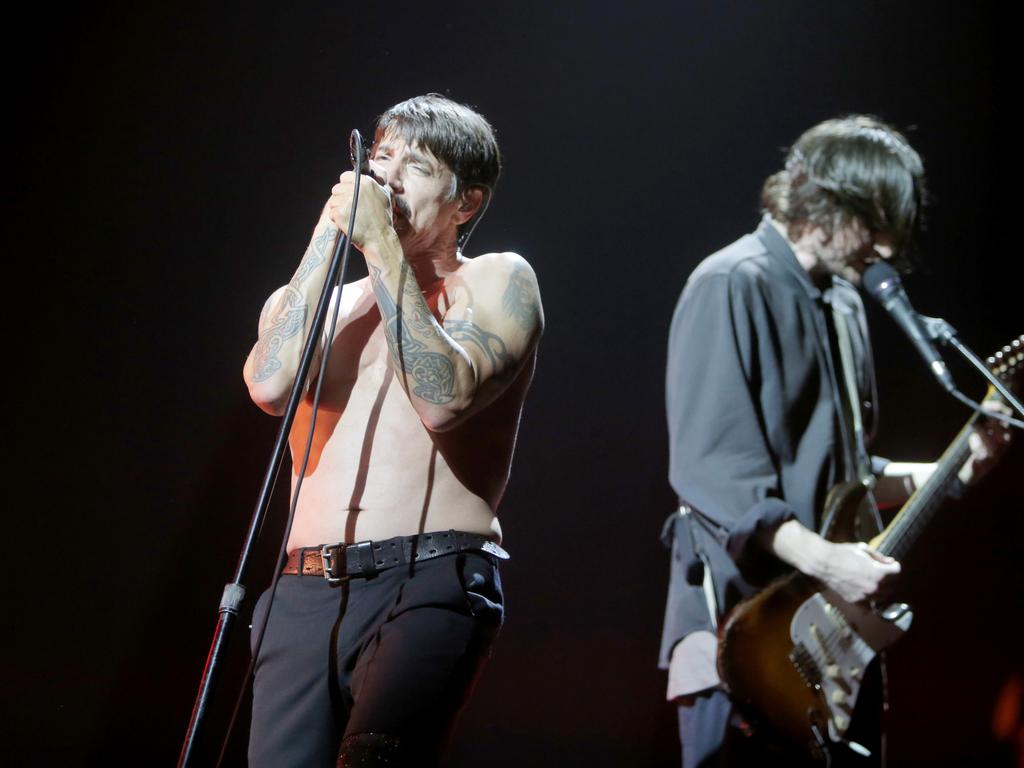 Red Hot Chili Peppers kick off their Australian tour at Hobart's Derwent Entertainment Centre. Picture: PATRICK GEE