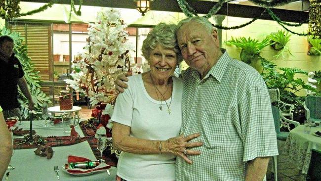 Daphne and husband Ted at a family Christmas function. Picture: Contributed