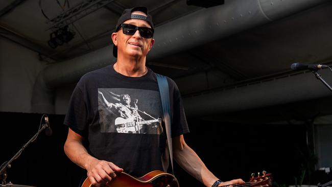 Mark Denis Lizotte aka Diesel performs as International Men's Day Lunch at the Darwin Turf Club Pavilion, Darwin. Picture: Pema Tamang Pakhrin