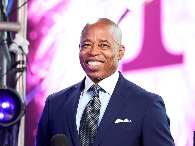 Mayor-elect Eric Adams speaks onstage during the Times Square New Year's Eve 2022 celebration. Picture: Getty