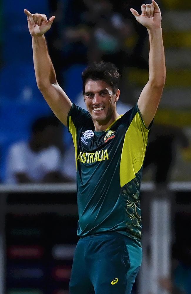 ‘It was going to benefit players like yourself’ ... the stand by Dennis Lillee and others changed the game for future players like Pat Cummins, pictured here during the 2024 T20 Cricket World Cup Super Eight match between Australia and Bangladesh in Antigua.