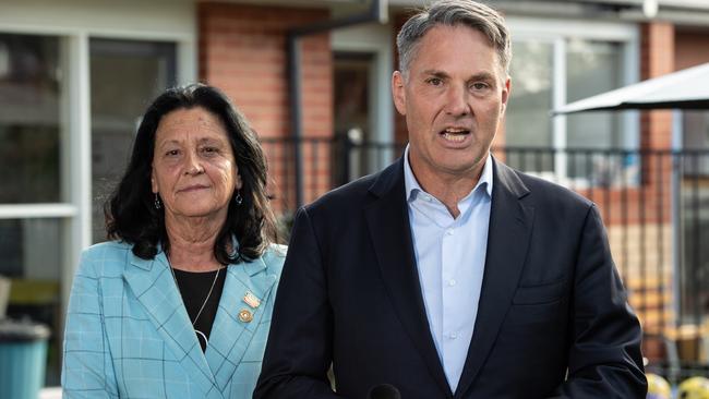 Member for Geelong, Christine Couzens alongside Deputy Prime Minister Richard Marles. Picture: Brad Fleet