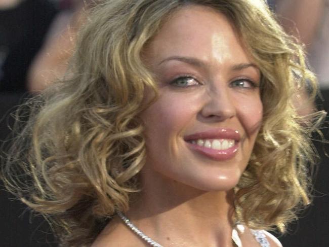 Aust actor singer Kylie Minogue arriving at the ARIA music Awards 15 Oct 2002.