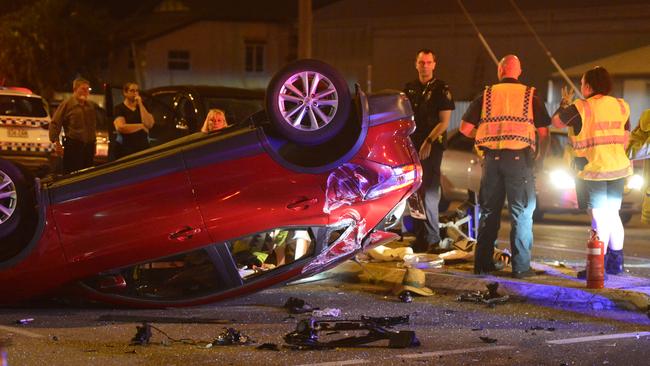 The crash in Railway Estate involving a stolen car.