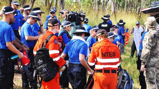 Police search bushland near Lake Bennett for the body of missing man Richard Roe. He has been missing for 129 days. PICTURE: Kieran Banks