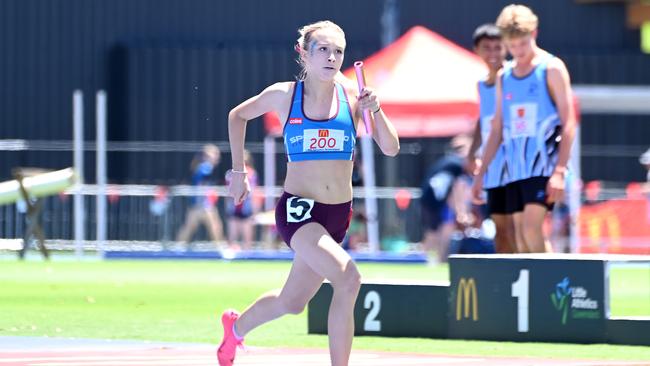 Queensland Little Athletics State Relay Championships. Saturday December 2, 2023. Picture, John Gass