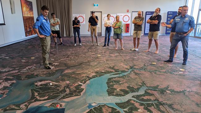 Disaster Relief Australia presenting at the Michael Long Learning and Leadership Centre, Marrara, June 1, 2024. Picture: Alex Treacy