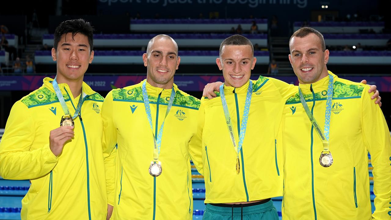 Gold medalists, Flynn Southam, Zac Incerti, William Xu Yang and Kyle Chalmers