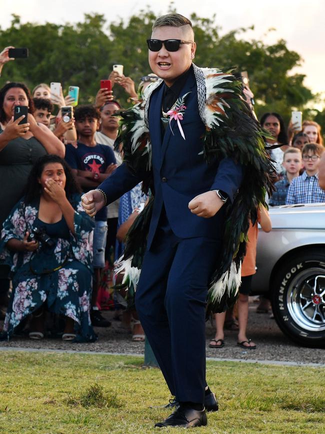 Kaiya-Gene Kerekere joins the haka. Picture: Alix Sweeney