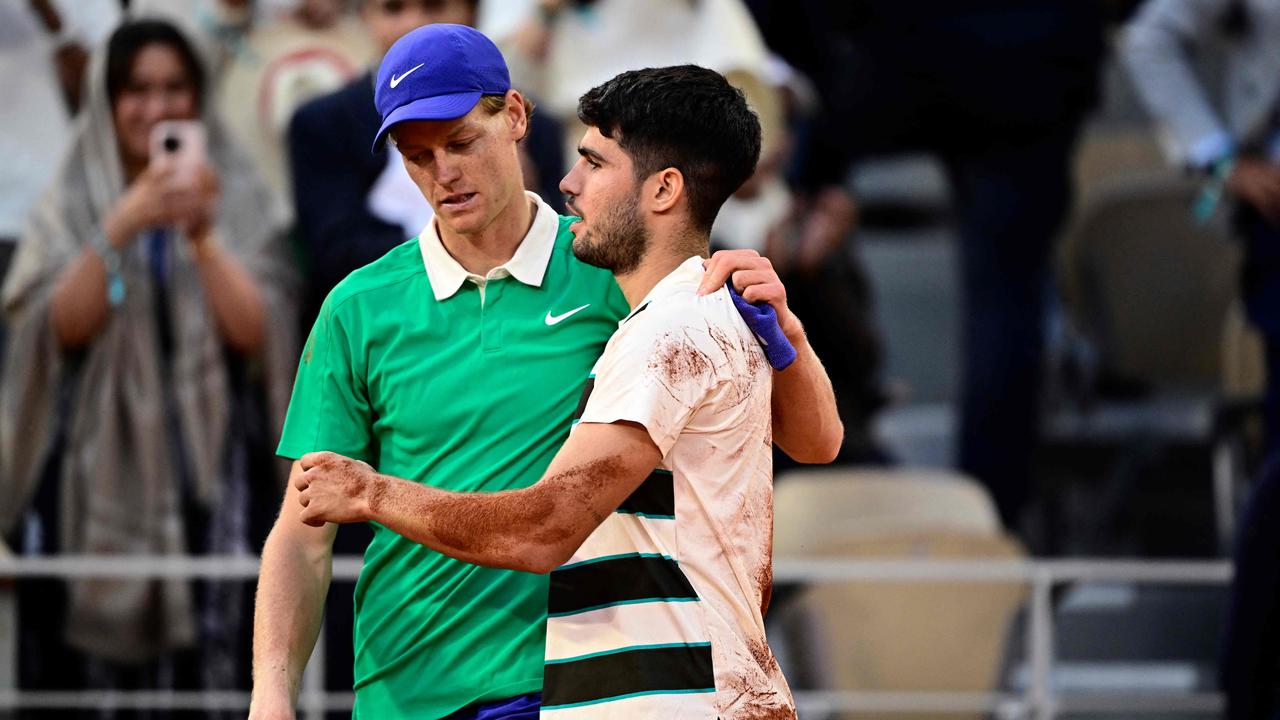 Long live the Jannik Sinner and Carlos Alcaraz rivalry. (Photo by JULIEN DE ROSA / AFP)