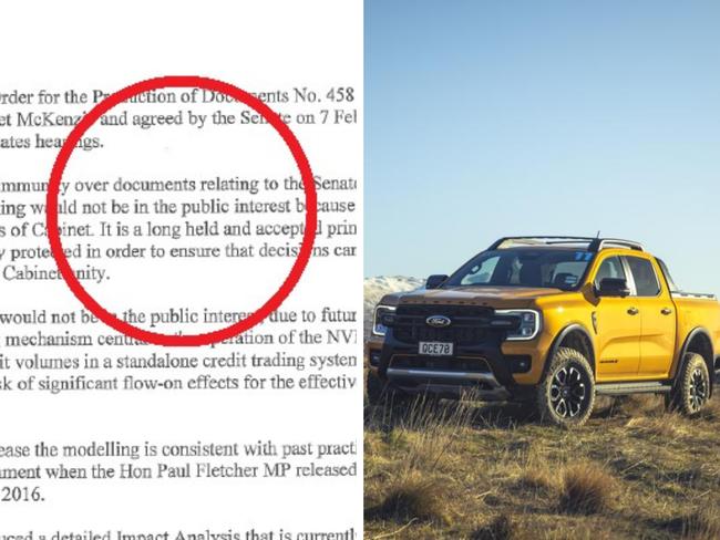 Letter reveals why ute price hikes kept secret