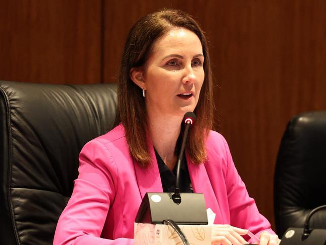 Cairns Mayor Amy Eden chairs a council general meeting, held at Cairns Regional Council Chambers on Spence Street, Portsmith. Picture: Brendan Radke
