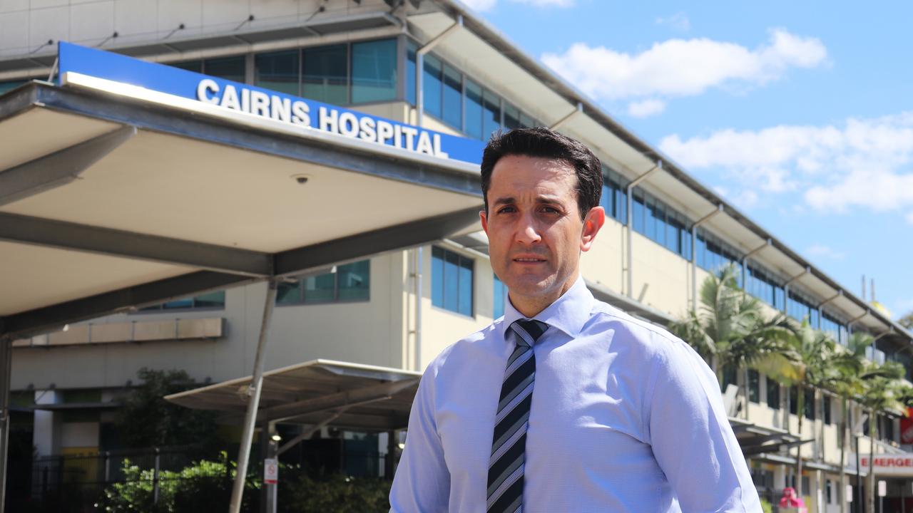 Leader of the Opposition David Crisafulli at the Cairns Private Hospital. Photo: Supplied.