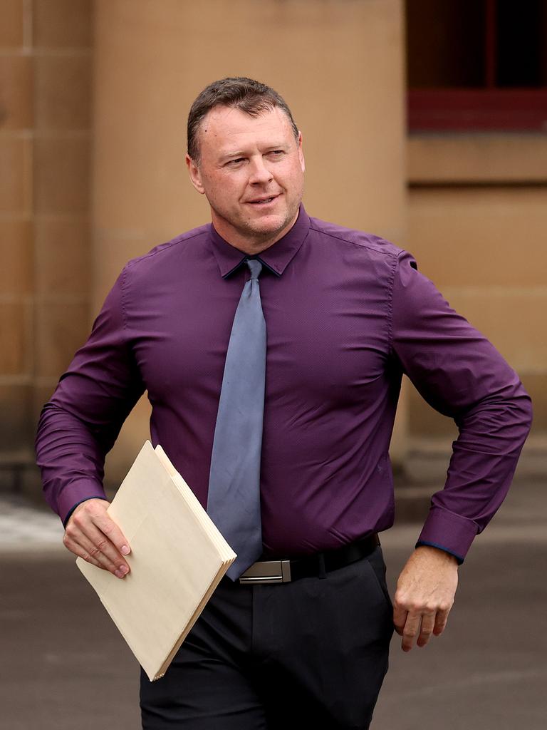 Detective Sergeant Brett Griffin at court. Picture: Dylan Coker/NewsWire