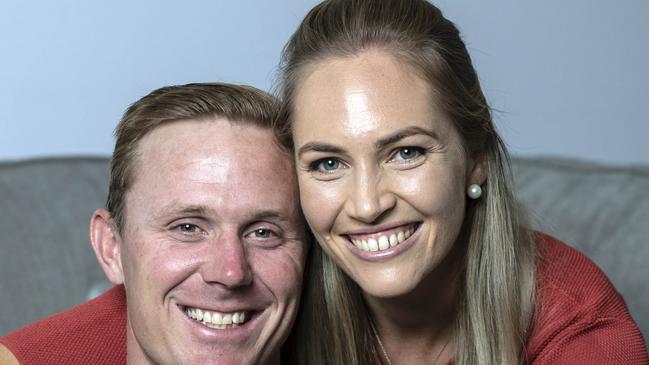 Kelsey-Lee Barber with husband/coach Mike Barber Pic: Gary Ramage