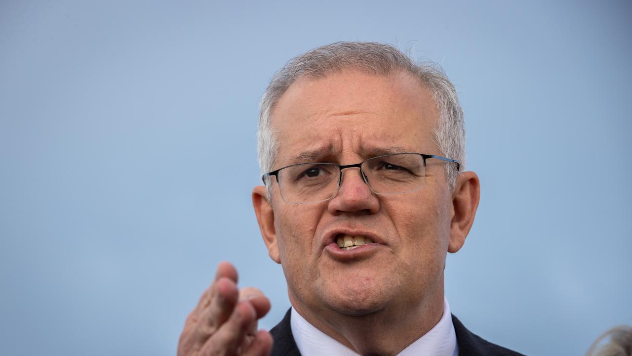 Scott Morrison says Australia needs to learn to live with the pandemic. Picture: Jason Edwards