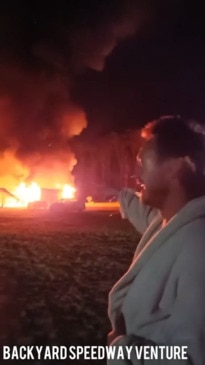 Video captures the night Beau Pieters and Jessica Dakin-Masters home was destroyed by a fire.