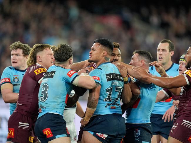Time will tell if Spencer Leniu listens to Paul Gallen’s plea. Picture: NRL Images