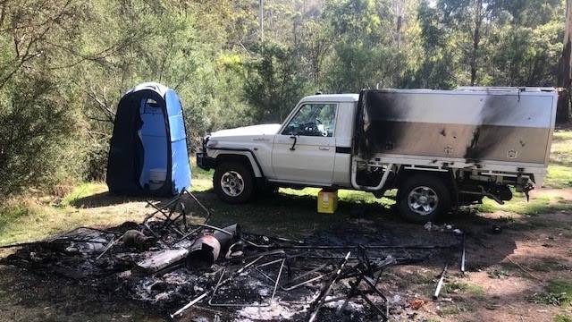 A massive search and rescue operation was launched after the couple’s burnt campsite was discovered in the Wonnangatta Valley. Picture: Supplied.