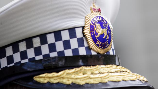 One of the items alleged to have been found in Brown’s possession was a Tasmania Police cap.