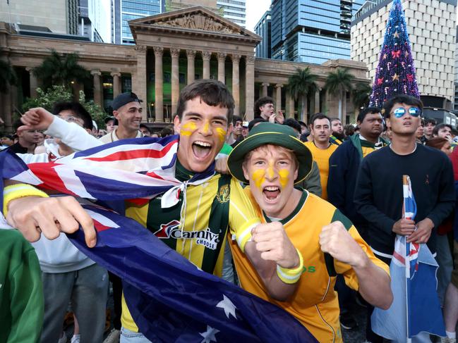 King George Square will be pained green and gold on Wednesday night. Photo Steve Pohlner