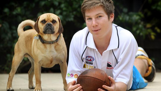 Toby Greene at home before being drafted.