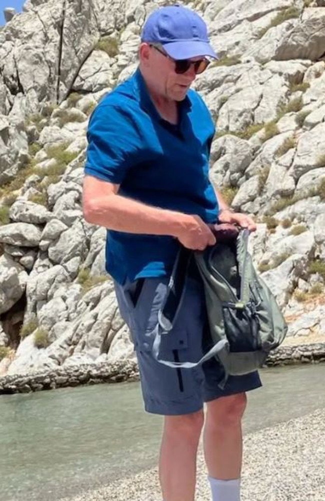 Dr Michael Mosley pictured on the Greek island of Symi before he went missing. Picture: Facebook