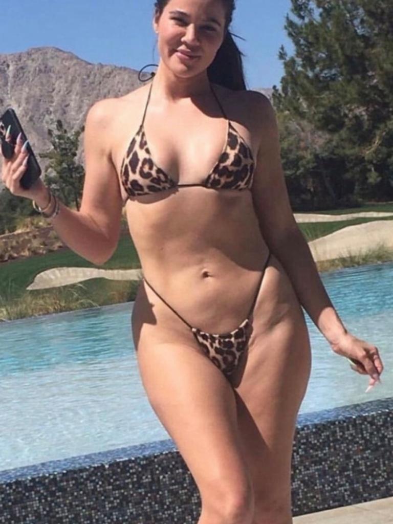 Unedited bikini photo of Khloe Kardashian that has gone viral.
