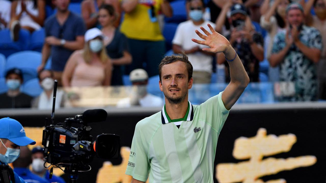 Daniil Medvedev hopes there will be more good times than bad with the Aussie crowd. Picture: AFP