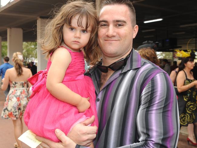 Amity, 2 years and David Brown at the 2011Townsville Ladies Day Races held at the Cluden Race Track