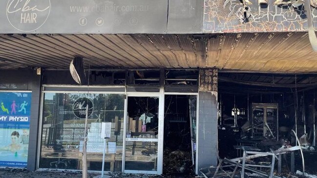 C'ba Hair salon went up in flames after a fire on September 9. Picture: C'ba Hair.