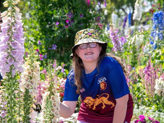 Chloe Dempsey in Botanic Gardens, Queens Park during the Carnival of Flowers, Sunday, September 22, 2024. Picture: Bev Lacey