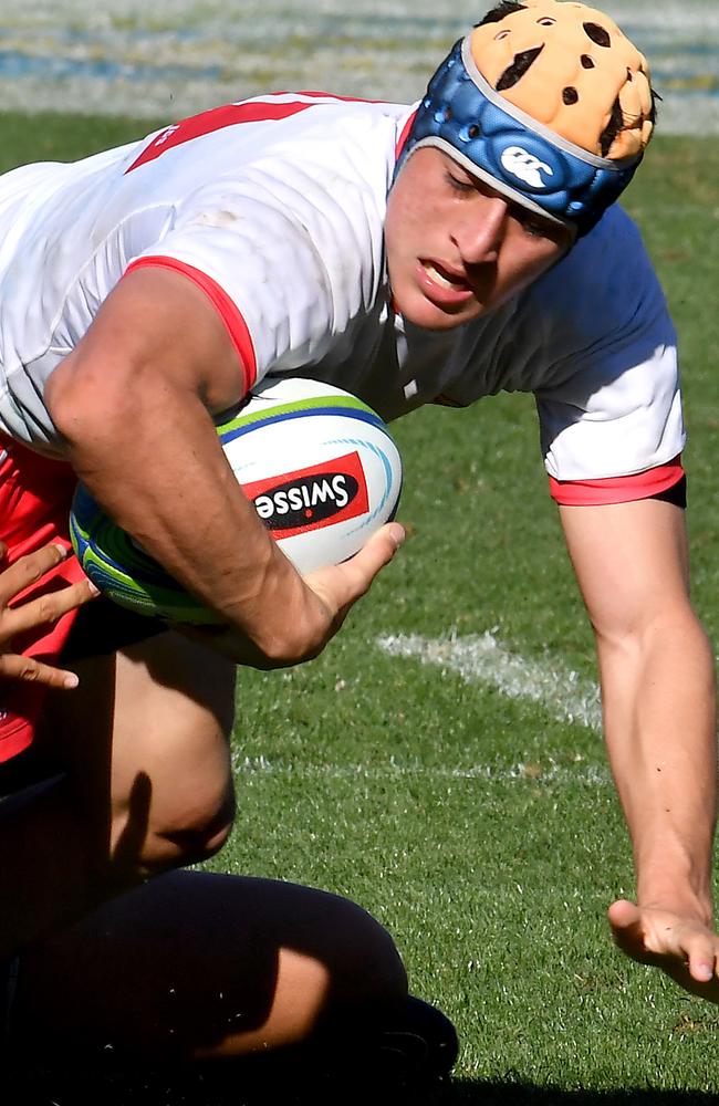 Cyron Tull backed himself to grab a try. Picture: John Gass