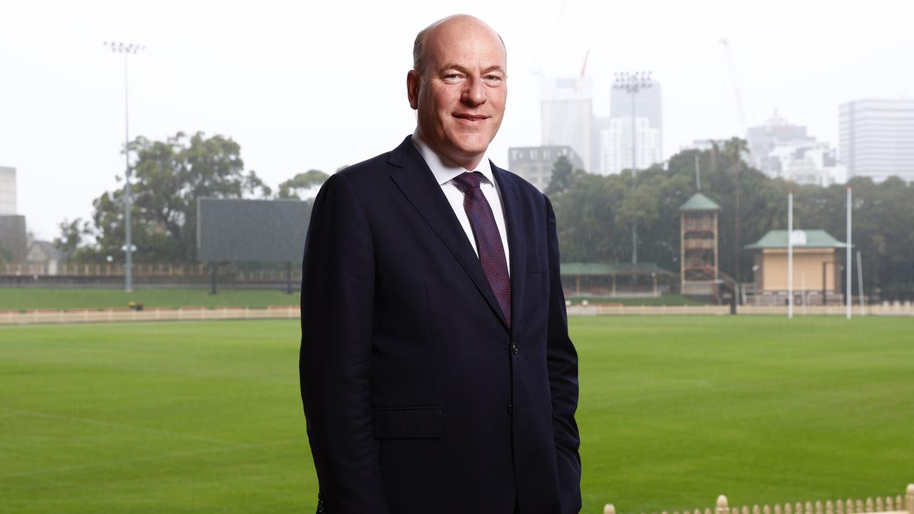 Trent Zimmerman MP arrives at North Sydney Oval for the debate. Picture: Richard Dobson
