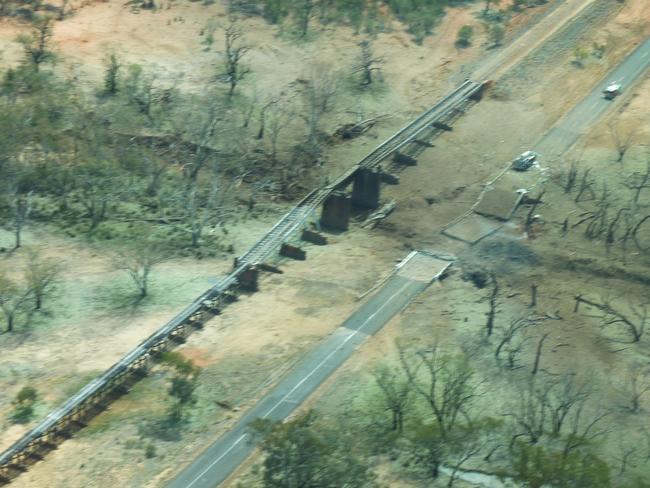 Charleville truck explosion. Picture: Pete Wade of South West Air Service