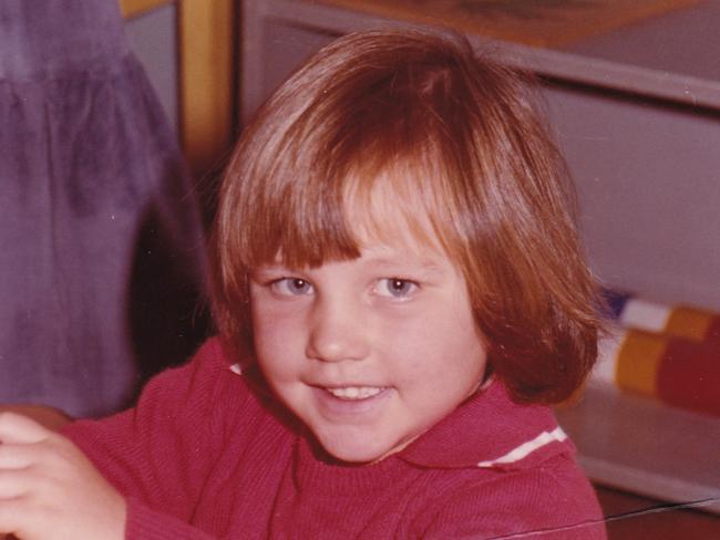 Kirsty Wright as a child, on the Gold Coast in Queensland.