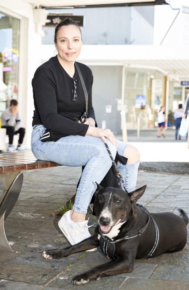 Natasha and Risi the dog at CronullaFest at Cronulla on the 09/09/2023. Picture: Daily Telegraph/ Monique Harmer