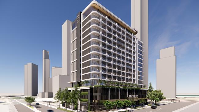 Renders of Vomitron site hotel in Surfers Paradise