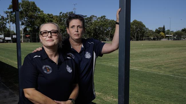 Project Booyah program co-ordinator Lyndal Harvey with Senior-Constable Hope Drury. Picture: Lachie Millard